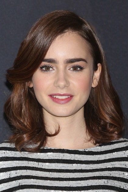 lily collins hair short
