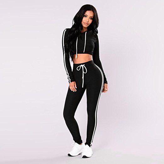 MCYs Damen Sportbekleidung Set Top Pullover mit Sport Hose MCYs Damen Sportbekleidung Set Top Pullover mit Sport Hose