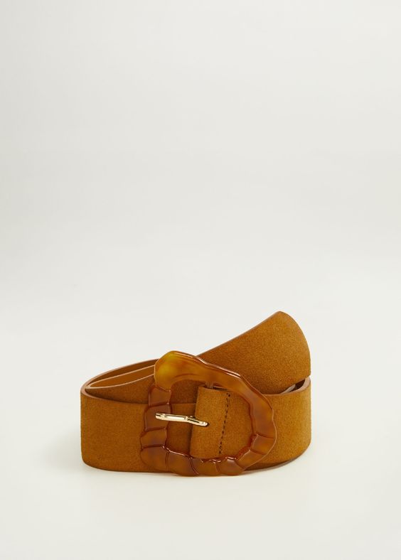 Tortoiseshell Leather Buckle Belt Women Mango Usa Kemer