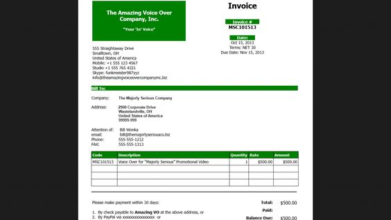 Voice Over Invoice Voiceover Pinterest Template - invoice web app Voice Over Invoice Voiceover Pinterest Template - invoice web app