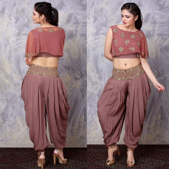 #nidhibhansali Crop Top With Dhoti Pants