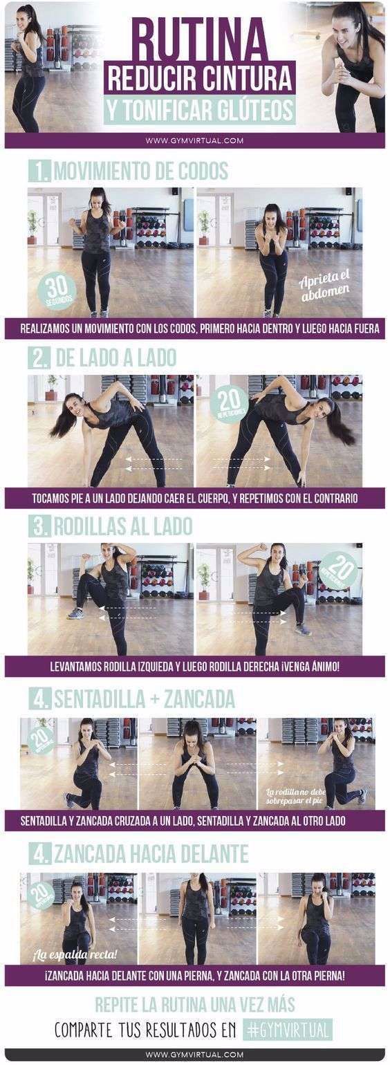 Tabla De Ejercicios Para Reducir Cintura In 2020 Fitness Body Workout Routine Fitness