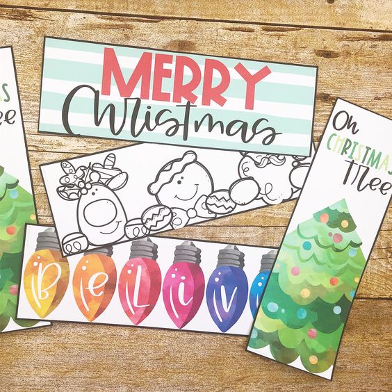  Free Christmas Bookmarks to use for your classroom!