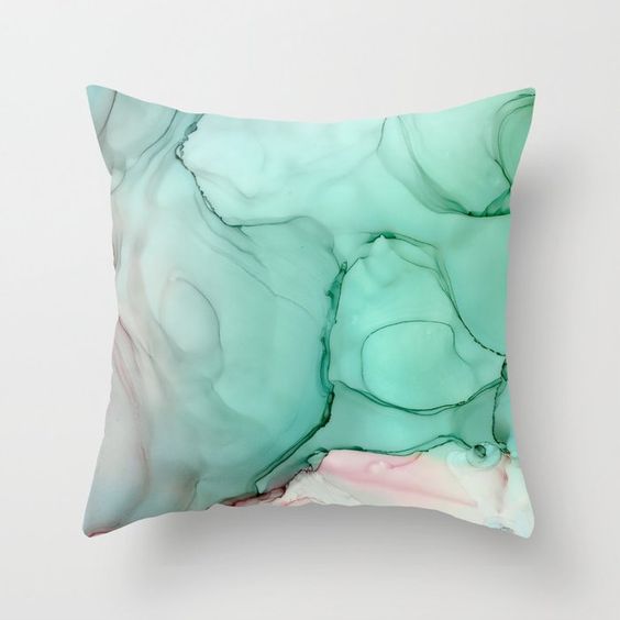 Buy Blue Green Teal Fluid Art Abstract Painting Throw Pillow by laurabethlove. Worldwide shipping available at Society6.com. Just one of millions of high quality products available.