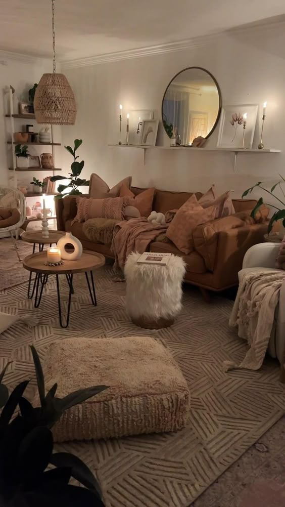 my evening chill zone ☺️🕯 | Cozy living room warm, Living room warm, Couches living room