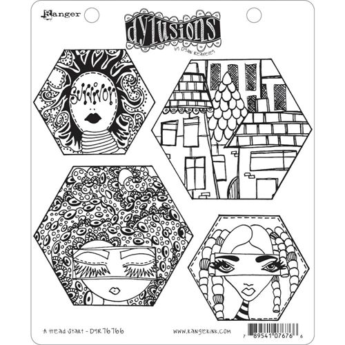 Dylusions Unmounted Rubber Stamp Quilt As You Go dyr76803 Dylusions Unmounted Rubber Stamp Quilt As You Go dyr76803