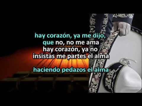 Ya No Insistas Corazon Vicente Fernandez Karaoke Para Rango Vocal Bajo Youtube Karaoke Rango Vocal Vicente Fernandez