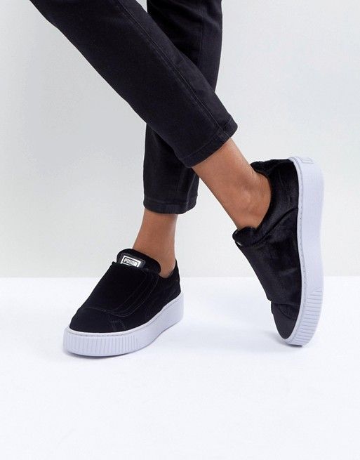 puma suede platform strap