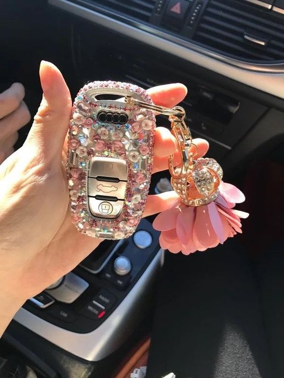 Autoknopf Startschalter Silber Strass Ring Bling Dekoratives Accessoire
