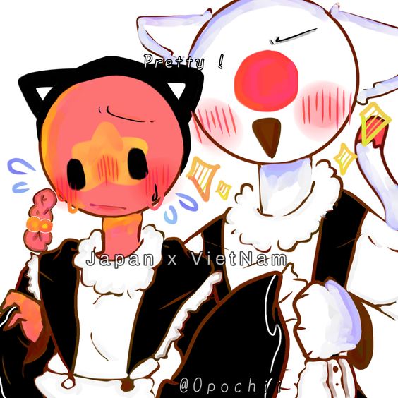 Japan x Vietnam (✧ω✧)♡ ( Maid Outfit )