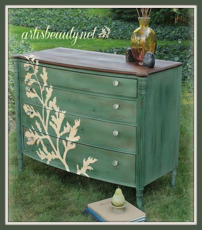 Roadside Rescue Refab Hand Painted Dresser Makeover Hand Painted Dresser Makeover