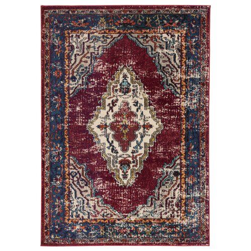 Avianna Oriental Medallion Maroon Blue Brown Area Rug In 2020 Blue Medallion Rugs Area Rugs
