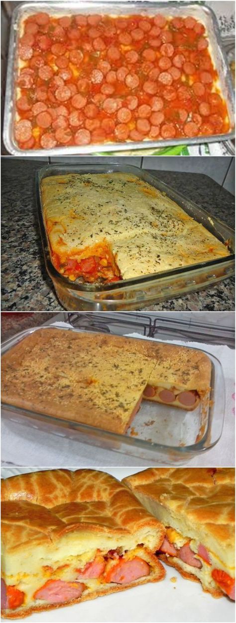 Cachorro Quente de Forno (Torta) #CachorroQuentedeForno #CachorroQuente #Receitatodahora