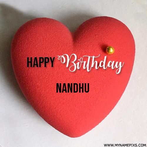 Heart Shape Red Birthday Wishes Cake With Lover Name Birthday