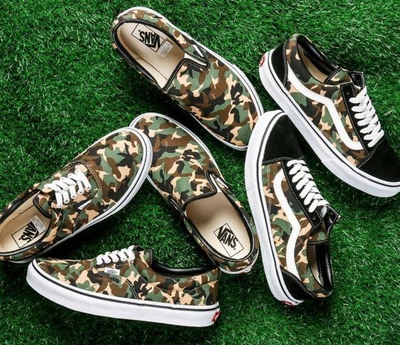 vans camouflage sneakers