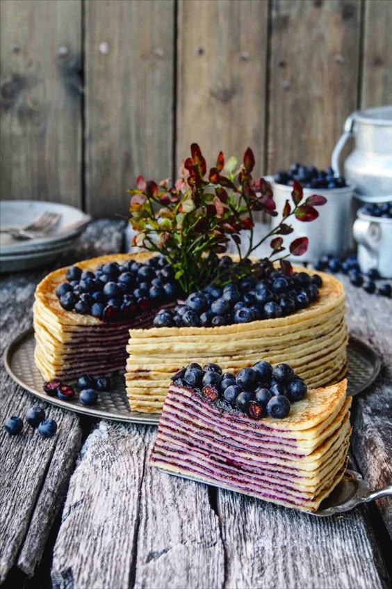 ... blueberry crepe torte | cake | food art