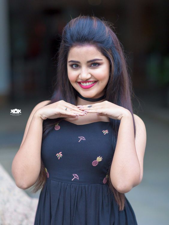 Indian Actress Anupama Parameswaran Photo Shoot In Blue Dress