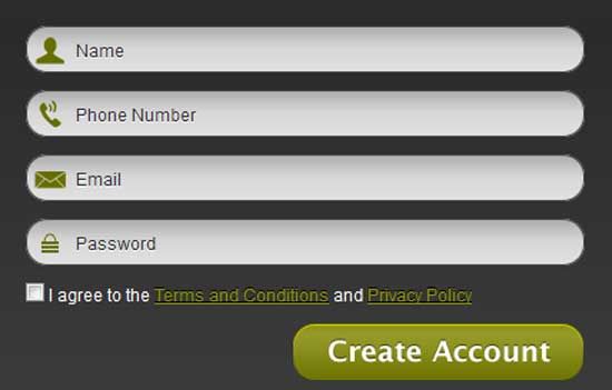 online registration form template