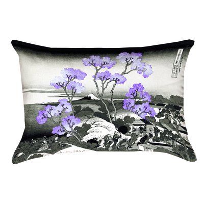Clair Fuji and Cherry Blossoms 3D purple | Plush throw pillows, Sofa