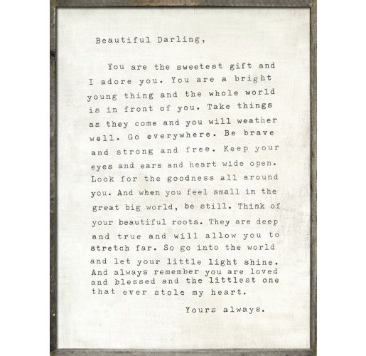 Sugarboo Art Print Letter For Sophie Morning Dove Wall Art Quotes Vintage Art Prints Art