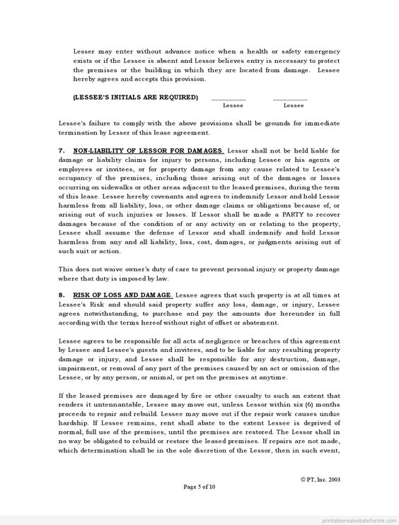 Free Standard Lease Agreement Printable Real Estate Forms - free download lease agreement Free Standard Lease Agreement Printable Real Estate Forms - free download lease agreement