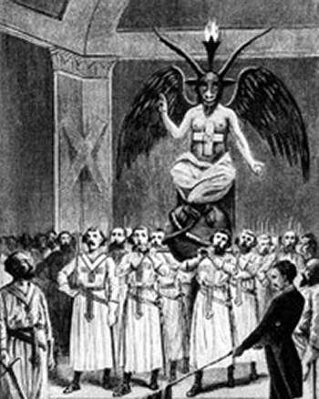 baphomet | Templários venerando Baphomet