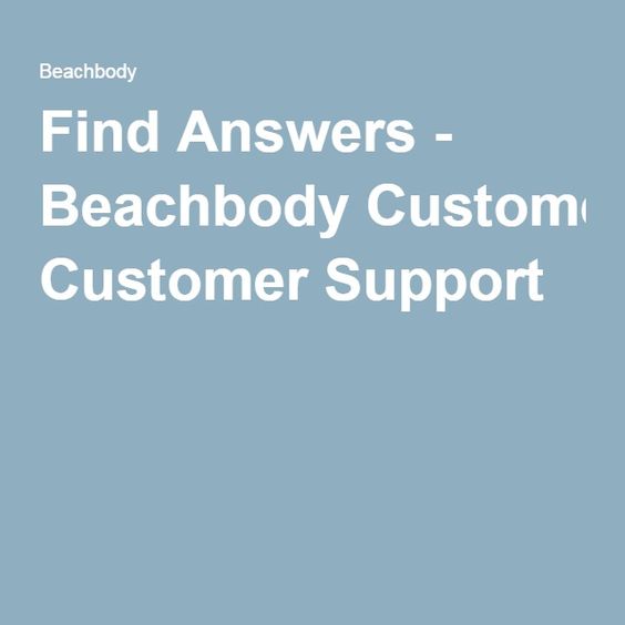 beachbody customer support