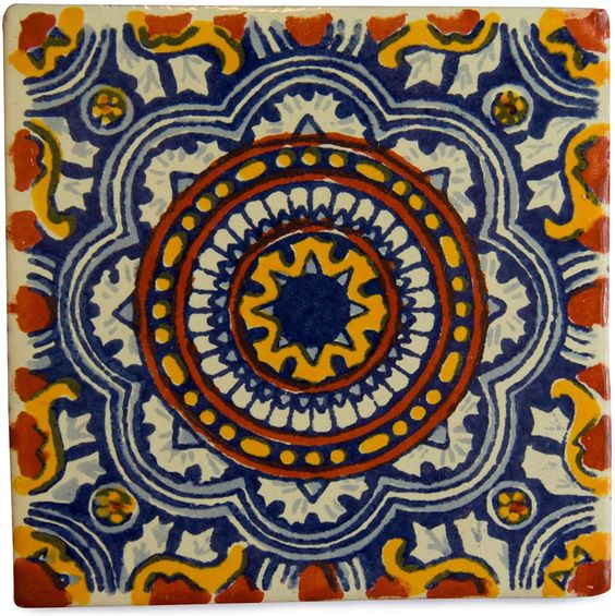 Einzelfliese Mexikanischen handgemachten Talavera 10.5cm Fliesen