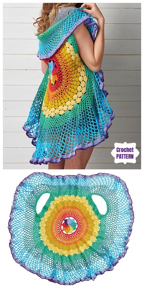 Crochet Lady S Circle Mandala Vest Free Crochet Patterns