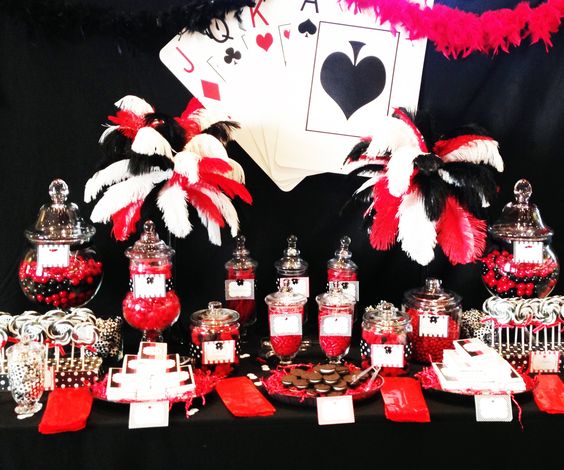 Casino themed candy table