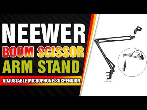 Neewer Microphone Suspension Boom Scissor Arm Stand for Max 1.26/" Diameter Mic