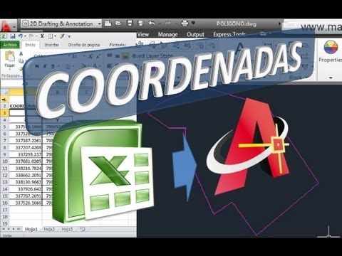 Pasar Coordenadas De Excel A Autocad Youtube Autocad Autocad Gratis Curvas De Nivel