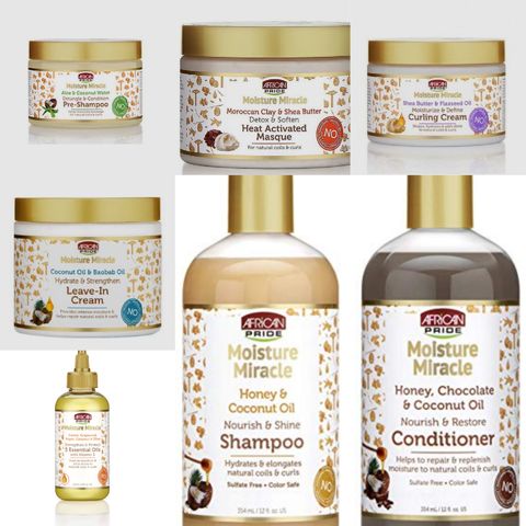 Combo African Pride Moisture Miracle En 2021 Hidratante Tratamiento Para El Pelo Manteca De Karité