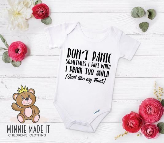 Gender Neutral Baby Shower Gift Sometimes I Puke When I Drink too Much Funny Fathers Day Gift Funny Baby Bodysuit Gift Unisex Baby Gift