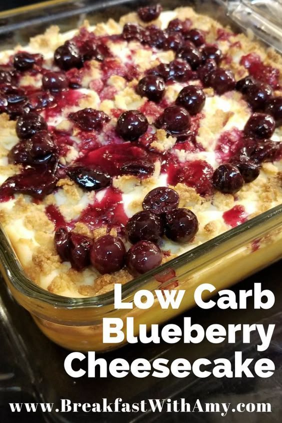 Low Carb Blueberry Cheesecake