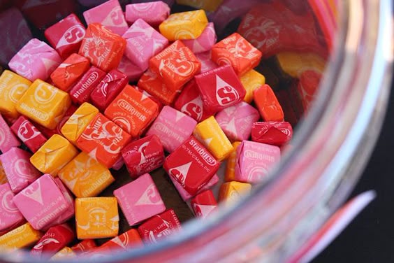 Red, Pink, and Orange #candy #favors