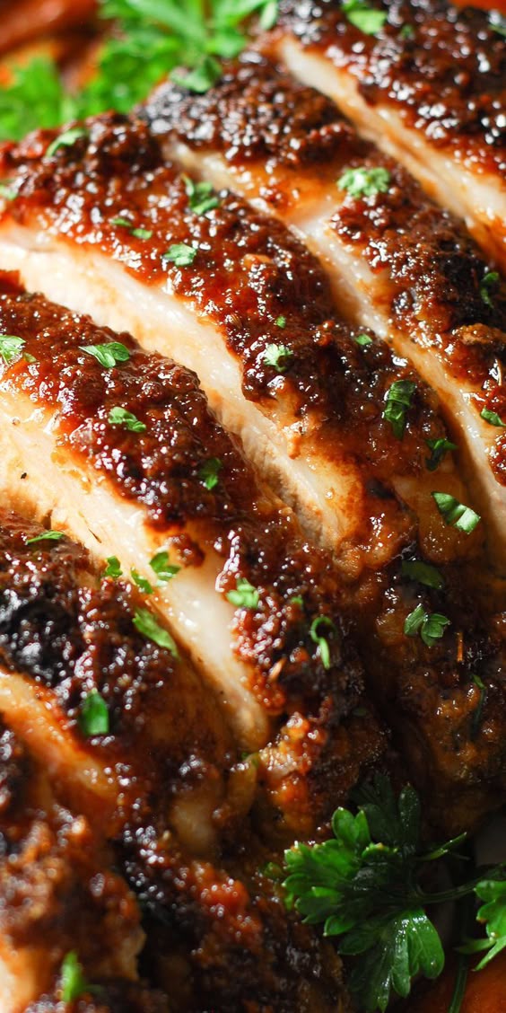 Brown Sugar Dijon Glazed Pork Loin