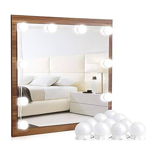 Vanity Lights For Mirror Diy Hollywood Lighted Makeup With Dimmable Stick In 2021 Dressing Table Light Bulbs Hollywood Lighted Makeup Vanity Mirror, Stick On Makeup Vanity Lights