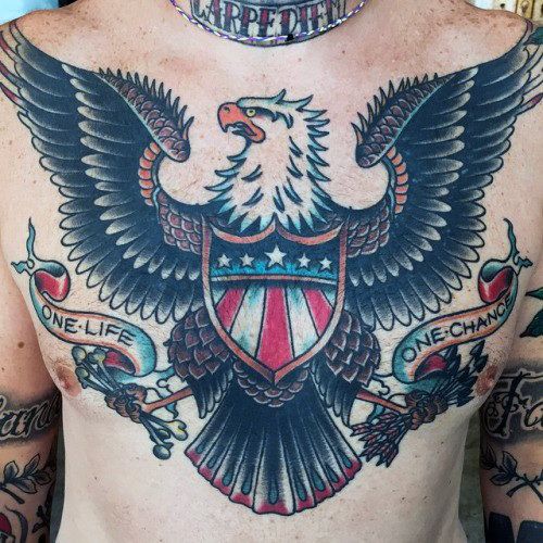 90 Bald Eagle Tattoo Designs For Men Ideas That Soar High Eagle Chest Tattoo Chest Piece Tattoos Chest Tattoo Men