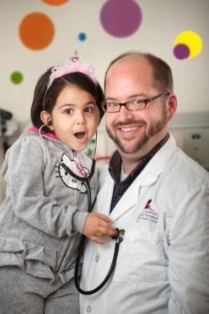 St. Jude Children's Research Hospital ! In this week's St. Jude Moment, Joya turns the table on her doctor and listens to his heart.