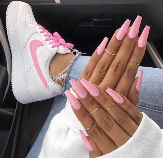 Lovely Pink Nail Color For Holiday 2019 Pink Acrylic Nails Pink