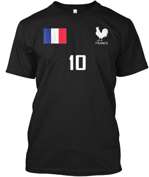 Soccer Jersey France Tee Shirt Black T Shirt Front Jersey France Soccer Jersey France Shirt