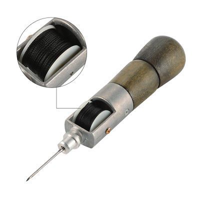 Leather Craft Automatic Lock Stitching Sewing Awl Tool Kits with 2 Needles NEW