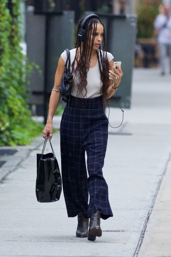 Zoë Kravitz in the No.6 Deitrich Crop Pants | Teen Vogue
