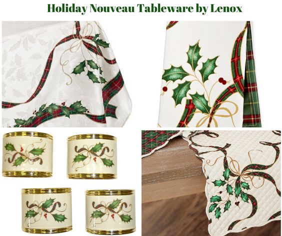 Holiday Nouveau Table Linens by Lenox