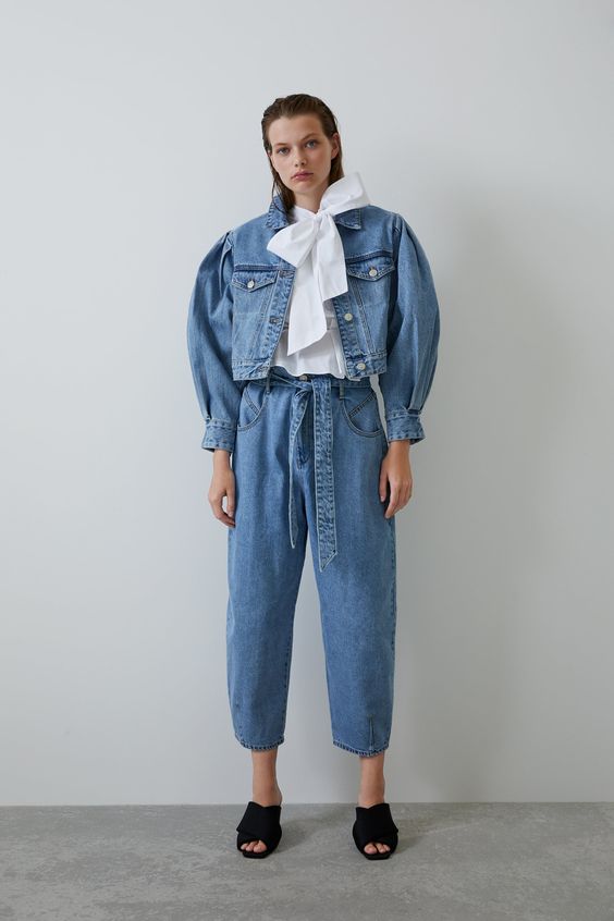 DENIM JACKET WITH FULL SLEEVES - JACKETS-WOMAN | ZARA United States