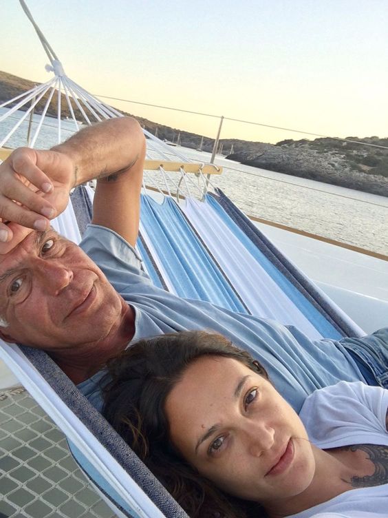 Anthony Bourdain Poses with Asia Argento After Denouncing Alleged Sexual Harassment in Industry