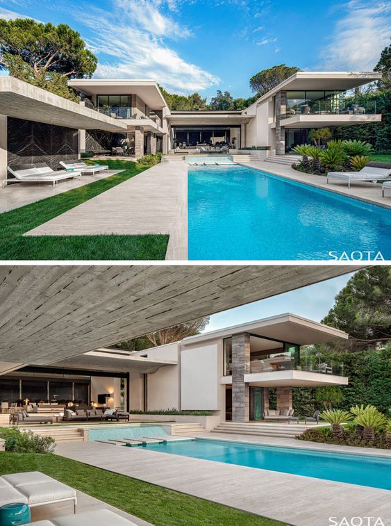 This New House In France Has A Wavy Concrete Ceiling
