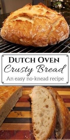 Easy, No-Knead Dutch Oven Crusty Bread