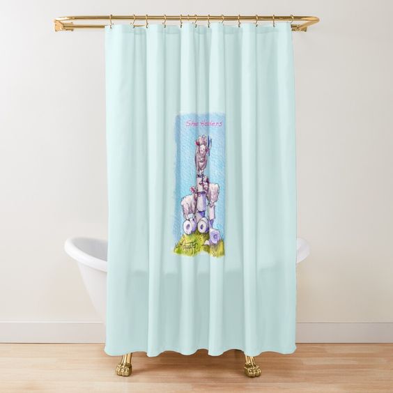 Get My Art Printed On Awesome Products Support Me At Redbubble Rbandme Https Www Redbubble Com I Shower Curtain Sheep Hoard Shower Curtain Shower Curtains